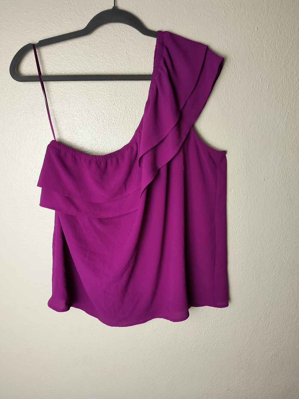 Apt. 9 XL Fuchsia One-Shoulder Top - Picture 4 of 11